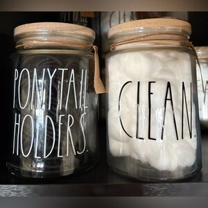 Brand New Rae Dunn PONYTAILS & CLEAN Holders